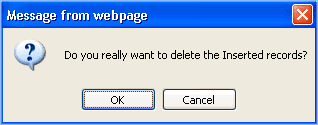 Delete Imported Records Confirmation